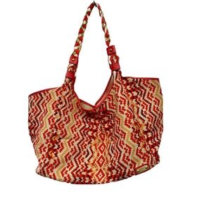Rafe New York Playa beach bag XL orange multicolor - great condition 23” wide